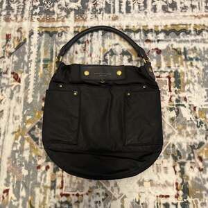 Marc by Marc Jacobs Preppy Nylon Hobo Shoulder Bag Black